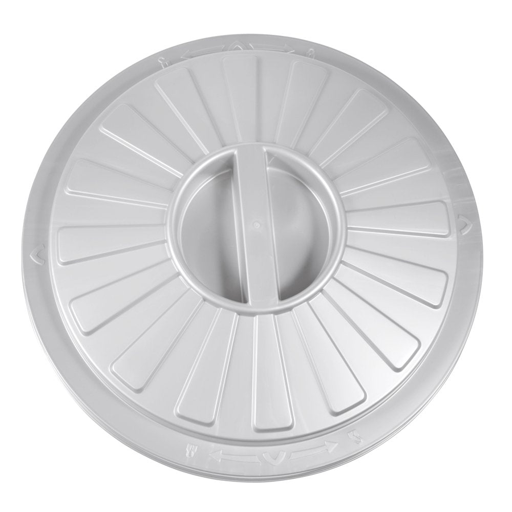 Cubo De Basura / Papelera Polivalente Con Tapa Cerrable, Grande, Plástico Resistente (pp), 23 L, Mats, Plateado_5