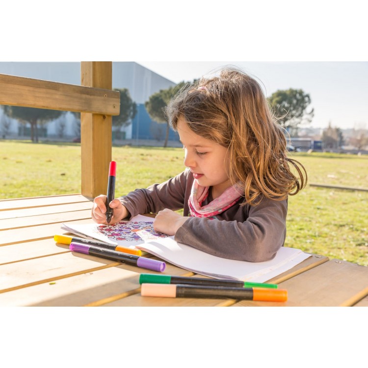 Parque Infantil Masgames Teide Xl Con Escalera De Mono Y Columpio Doble.