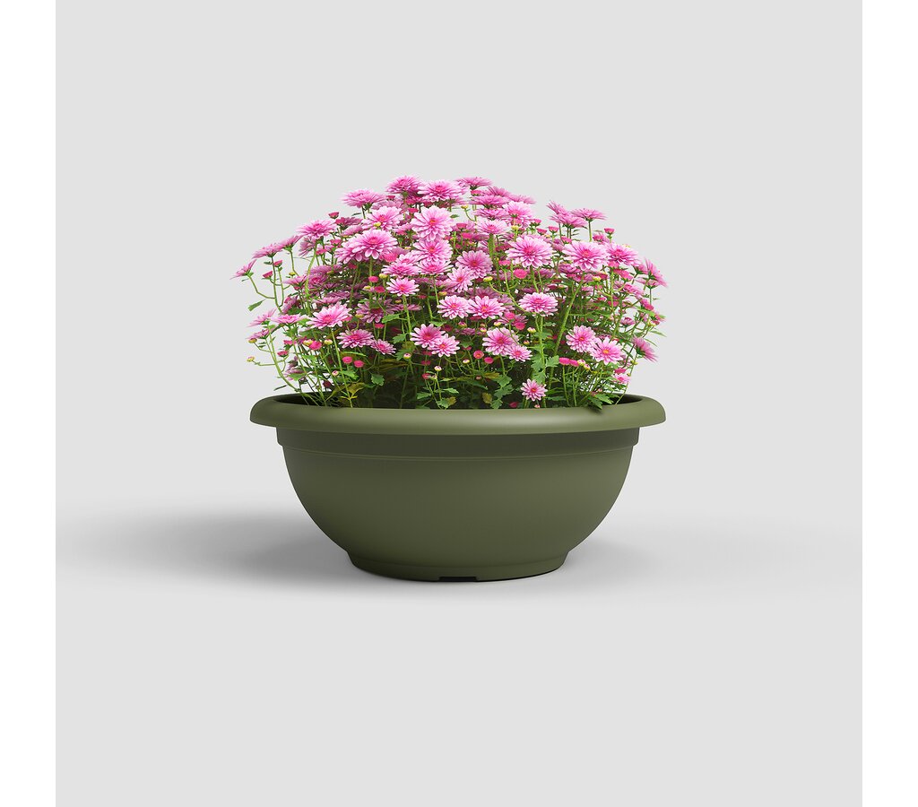 Macetero Verde Plástico Reciclado Venezia 40 Cm