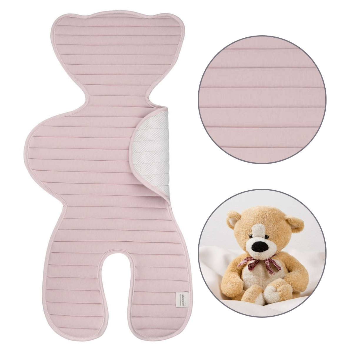 Colchoneta Unviersal Transpirable Para Silla De Coche Rose