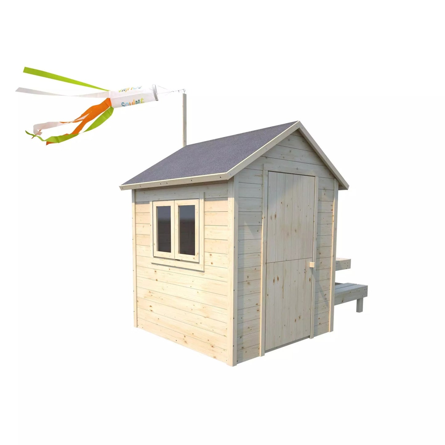 Casita infantil de madera con mesa y bancos Tiana Soulet