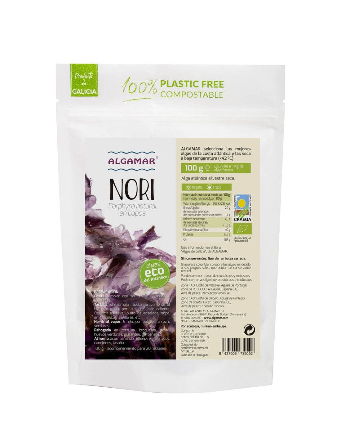 Nori Alga Deshidratada Bio - Algamar