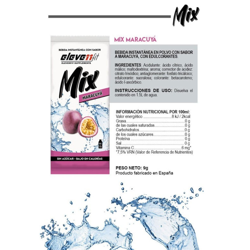 Saborizante Mix Sabor Maracuya 24 Sobres de 9g Eleven Fit_1