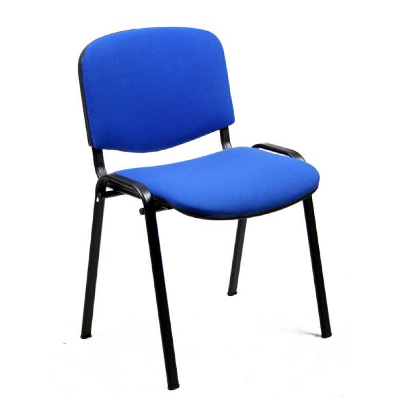 Pack 4 Sillas Unisit Confidente Dado Tapizada Azul Apilable._0