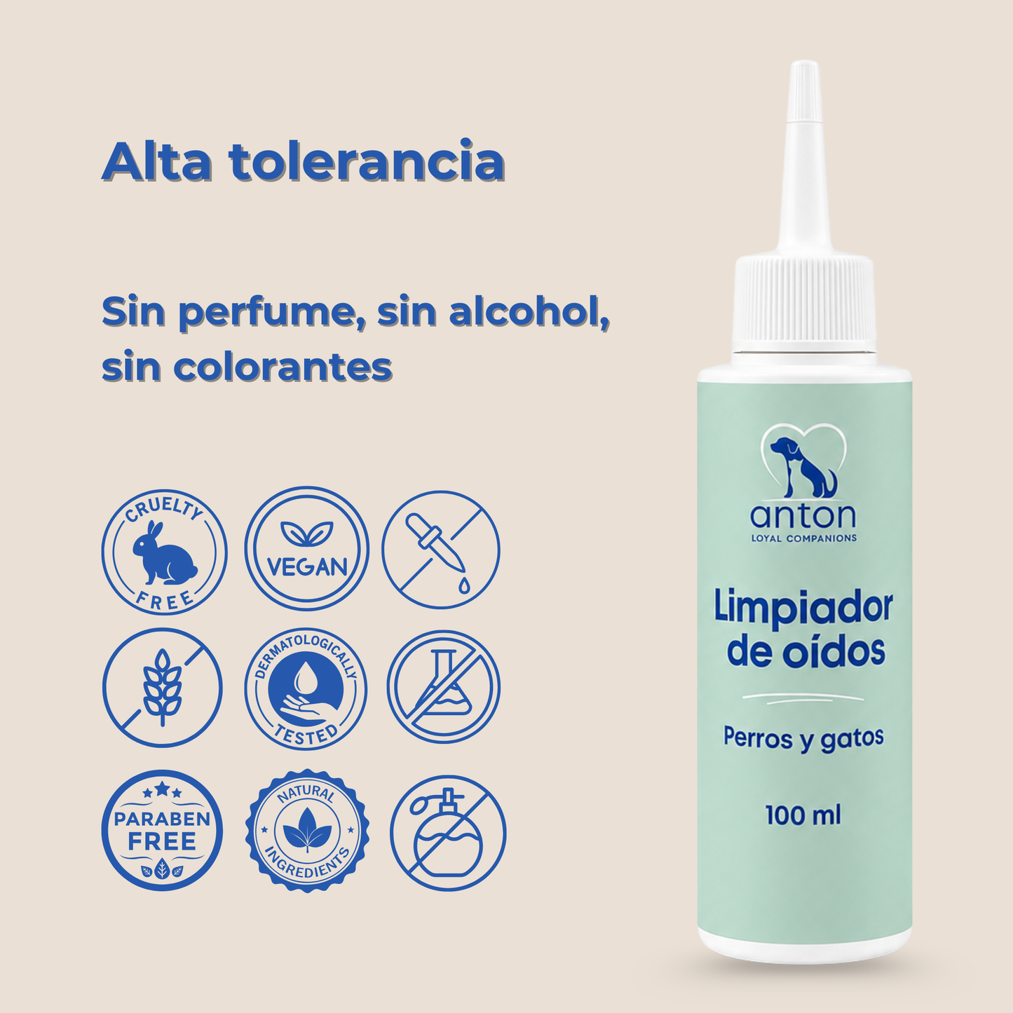 Limpiador natural para la higiene de oídos de perros y gatos – 100 ml_5