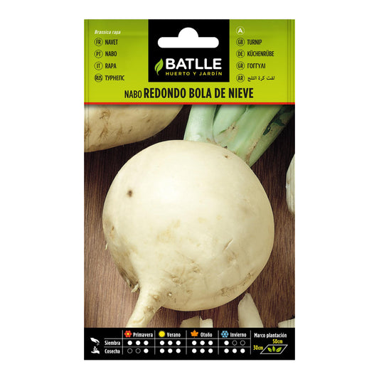 Semillas de Nabo redondo Bola de nieve Batlle