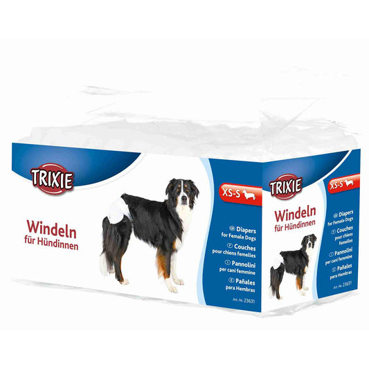 Trixie 12 Pañales perros hembra ultra absorbentes XS-S