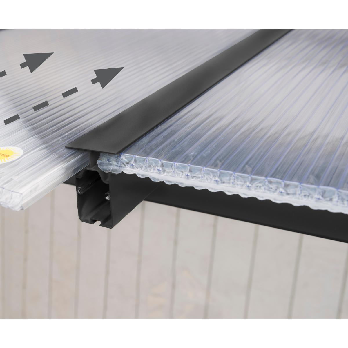 Pérgola adosada Olympia 739x294 gris