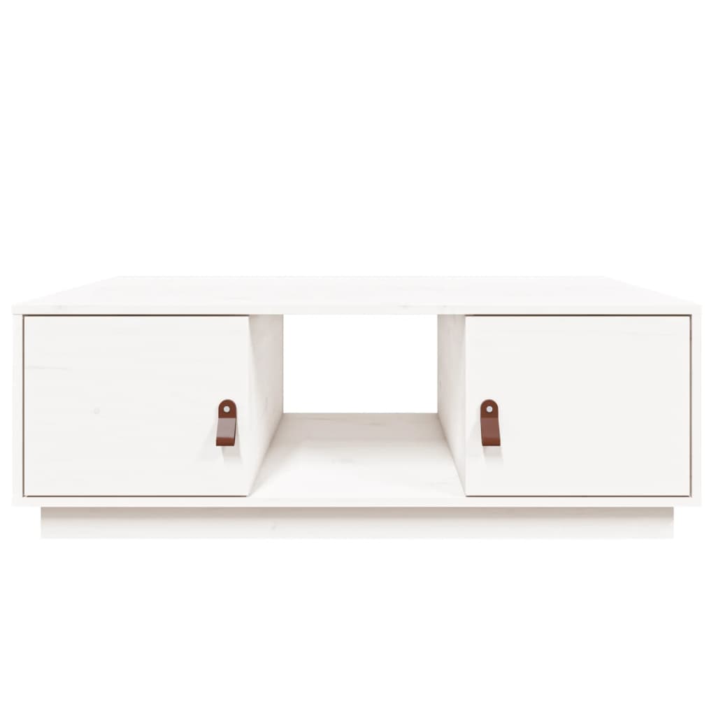 Mesa De Centro De Madera Maciza De Pino Blanco 100x50x35 Cm_4
