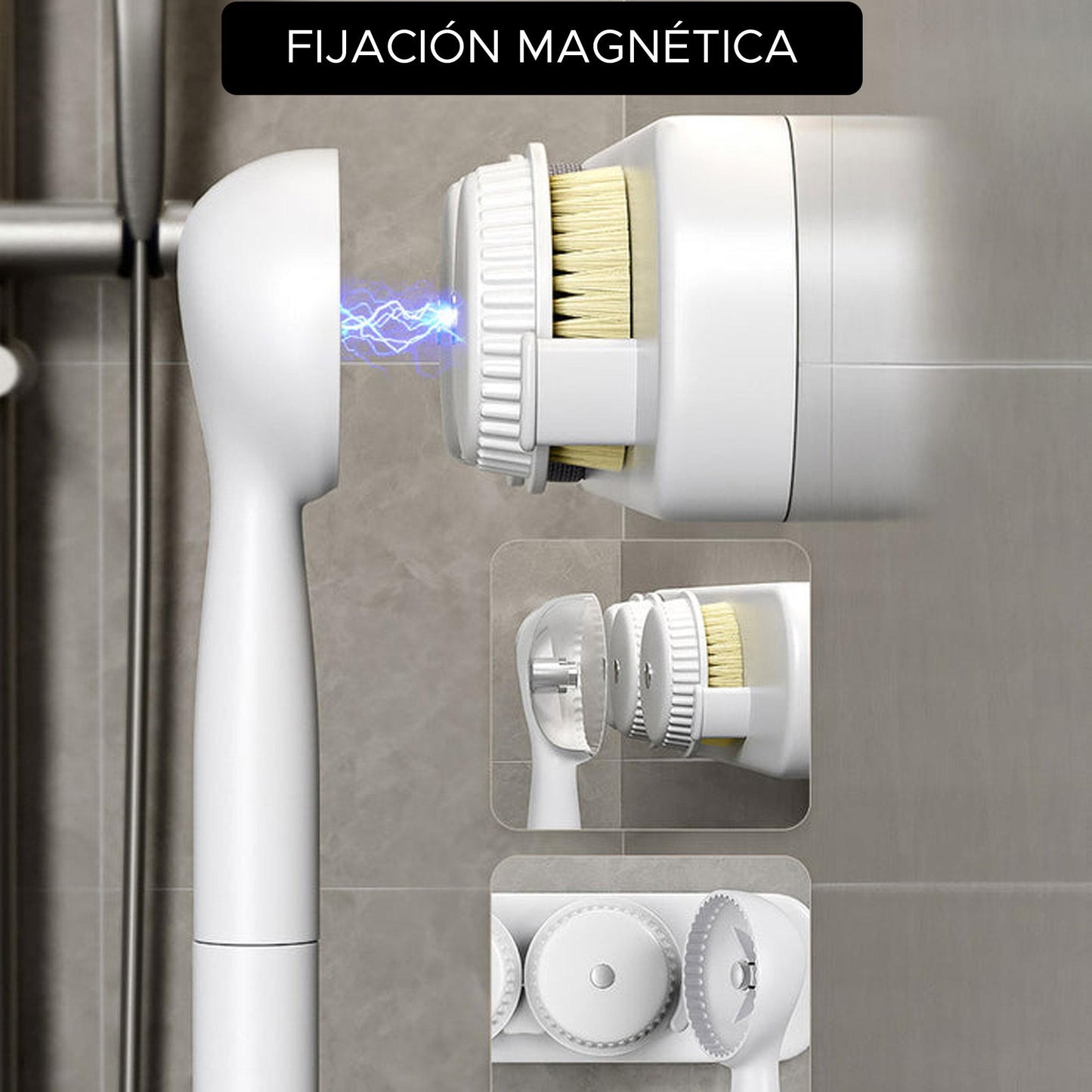 Joybos Cepillo De Ducha 3 En 1 Con Mango