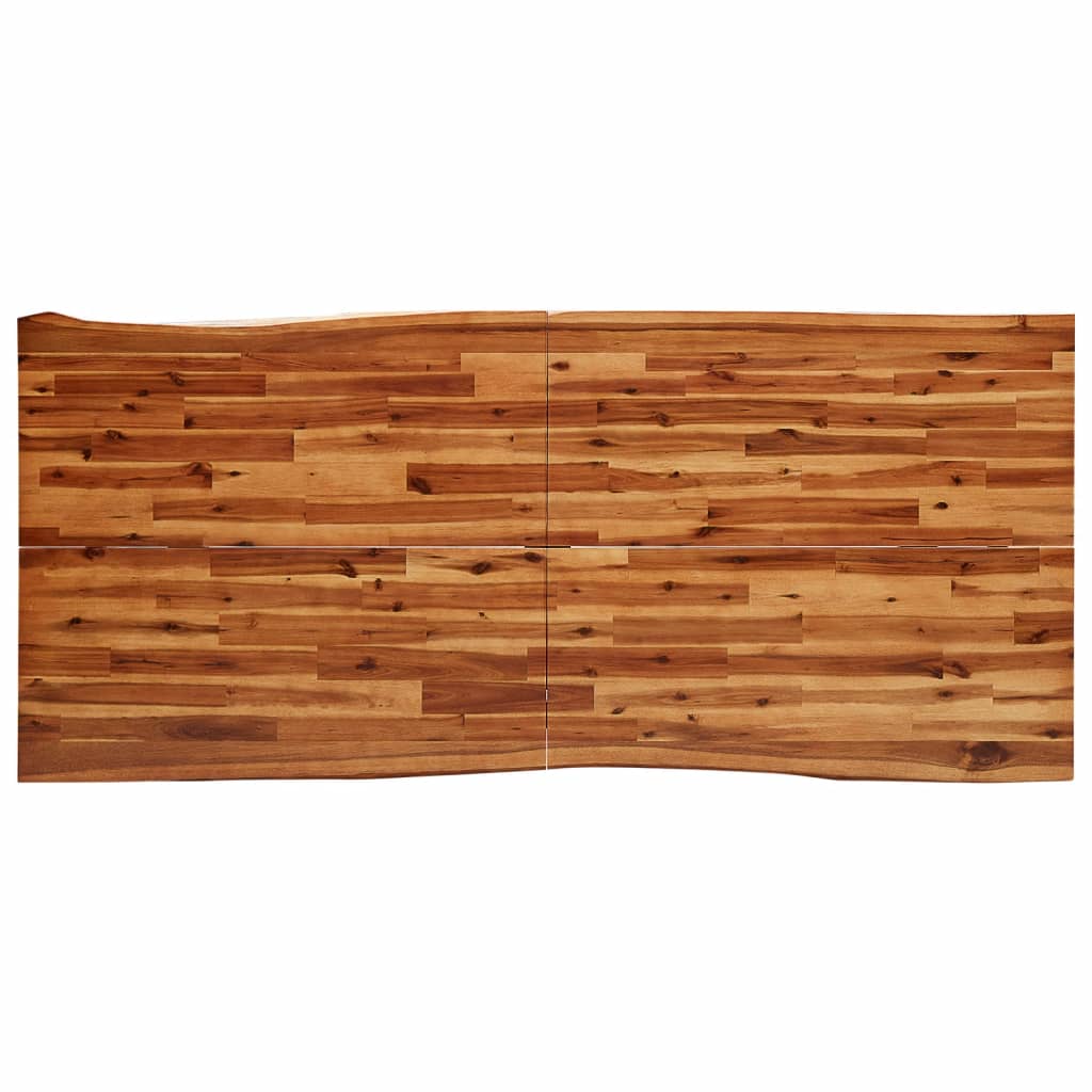 Mesa De Comedor Con Borde Vivo Madera Maciza Acacia 200x90x75cm_4