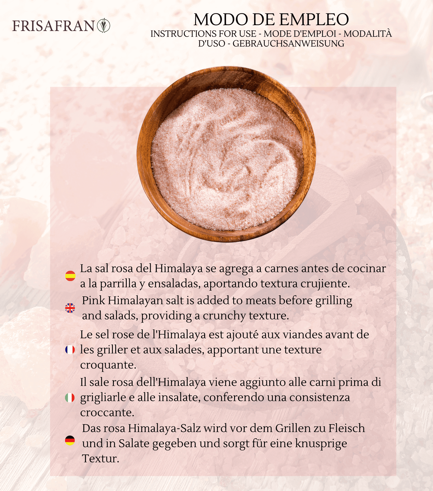 Sal Rosa Del Himalaya Fina - Calidad Y Sabor | Frisafran 1 Kg_3