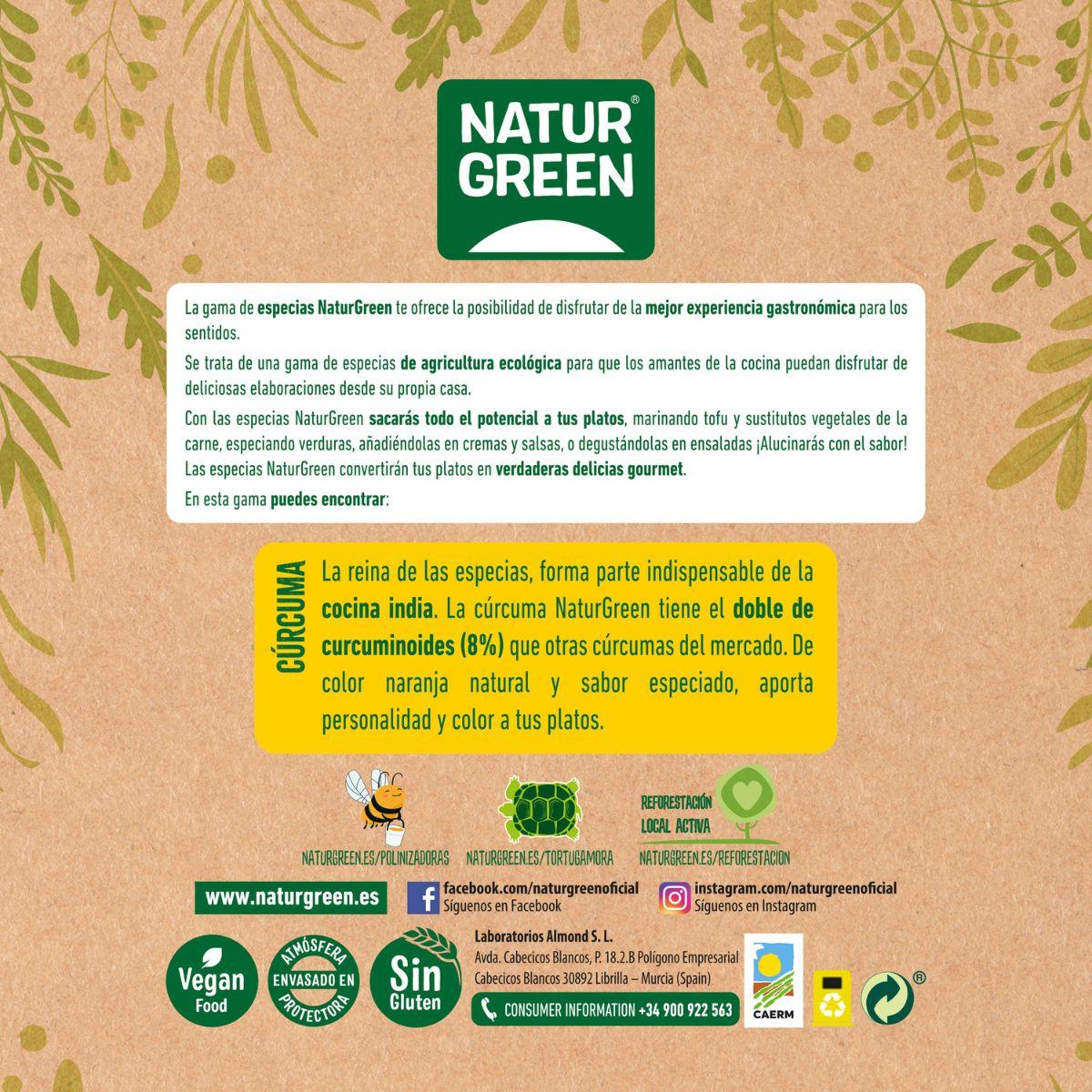 Cúrcuma Molida Bio 100 g NaturGreen