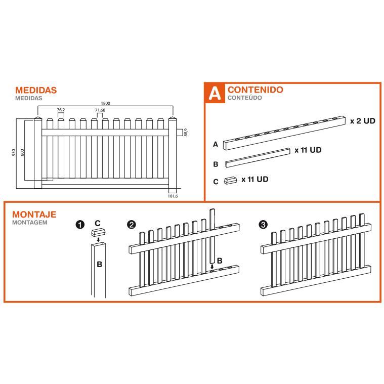 Valla Pvc Blanca Dioco