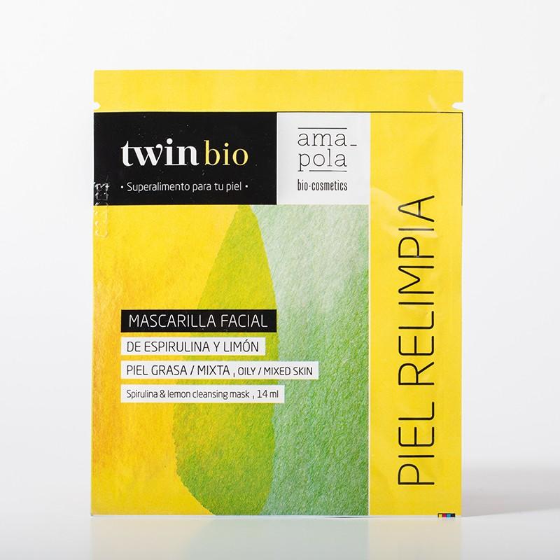 Sobres mascarilla facial espirulina y limón Amapola 14 ml