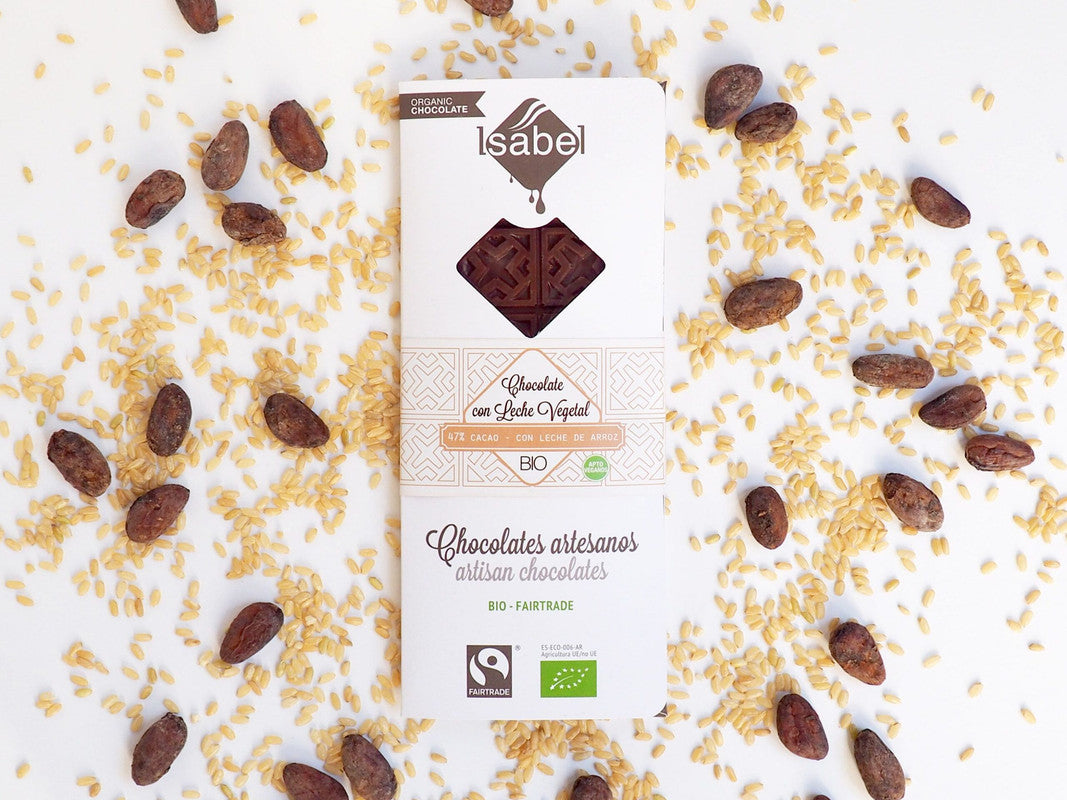 Tableta Bio Chocolate Con Leche Vegetal – Bebida De Arroz_0