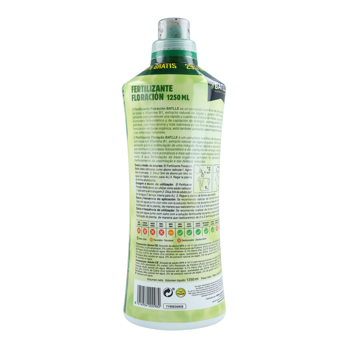 Fertilizante líquido Ecoyerba Floración Batlle 1250 ml