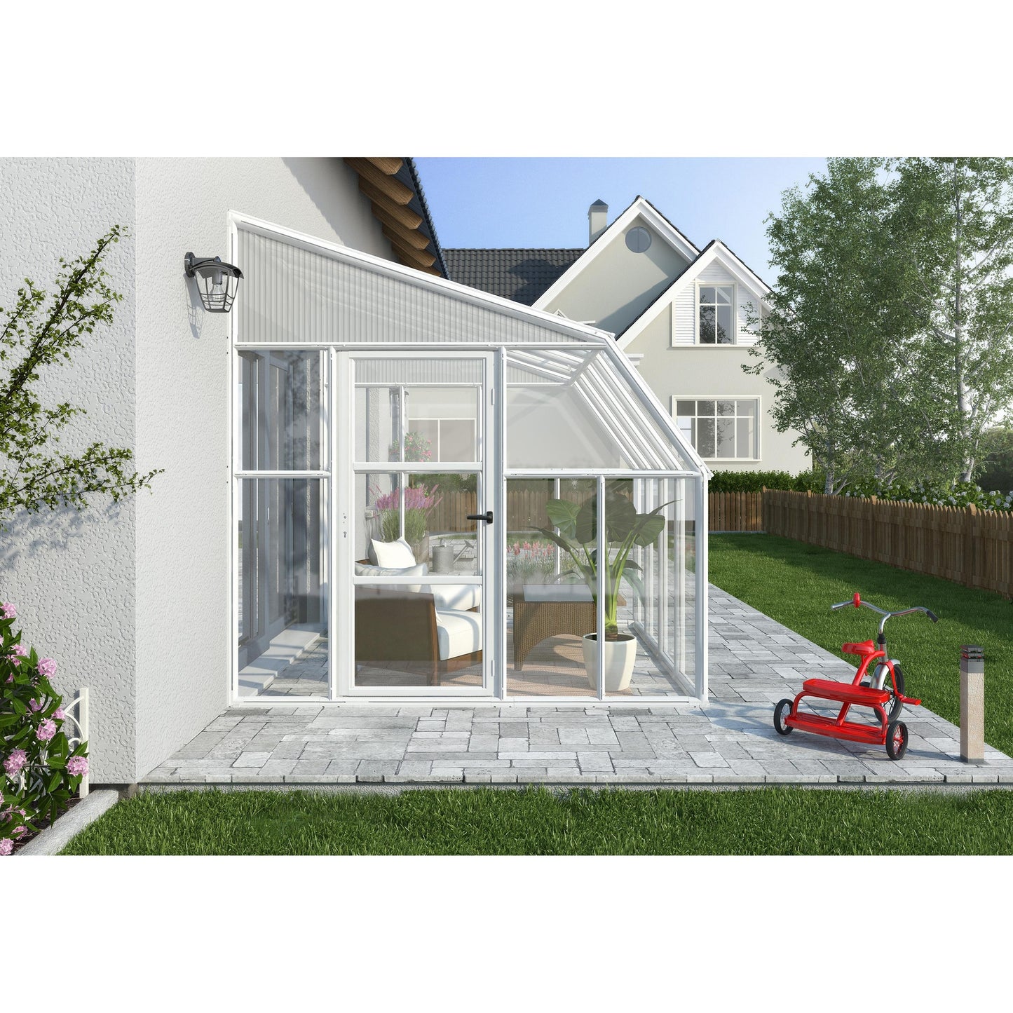 Pérgola adosada cerrada Sunroom 260x257 cm