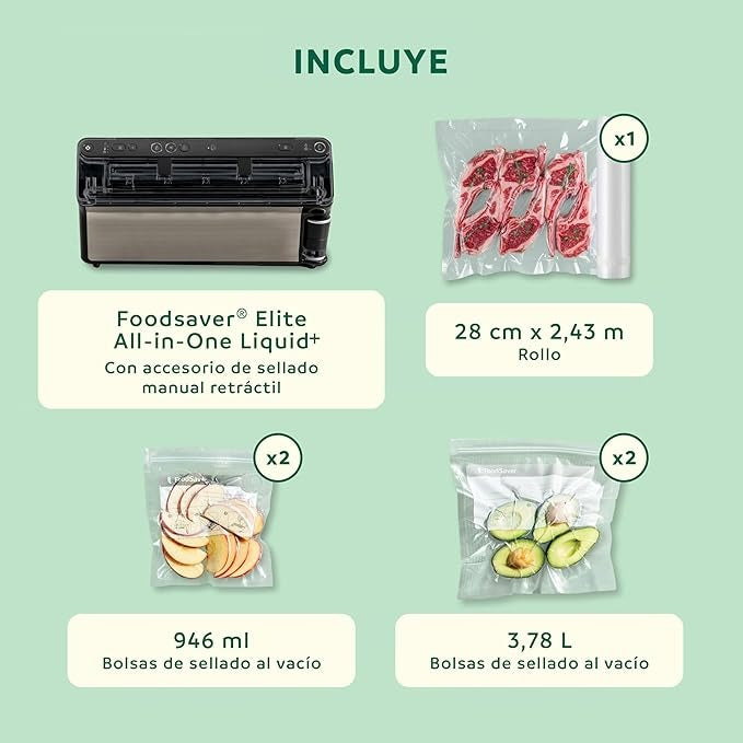Envasadora al vacio Elite All-in-One Liquid+ VS5910X Foodsaver