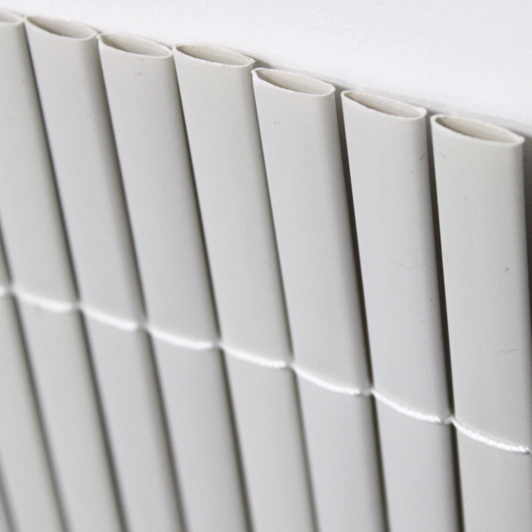 Cañizo Pvc Doble Cara| 1x3 M| Color Blanco| Lamas 11 Mm| Composición 100% Pvc| Bridas Sujeción Incluidas_5