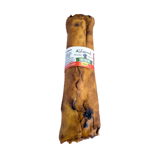 Lifebound - Hueso Masticable Natural Para Perros De Cuero De Ternera En Forma De Hueso Sabor Tocino - 10 Piezas - XXL
