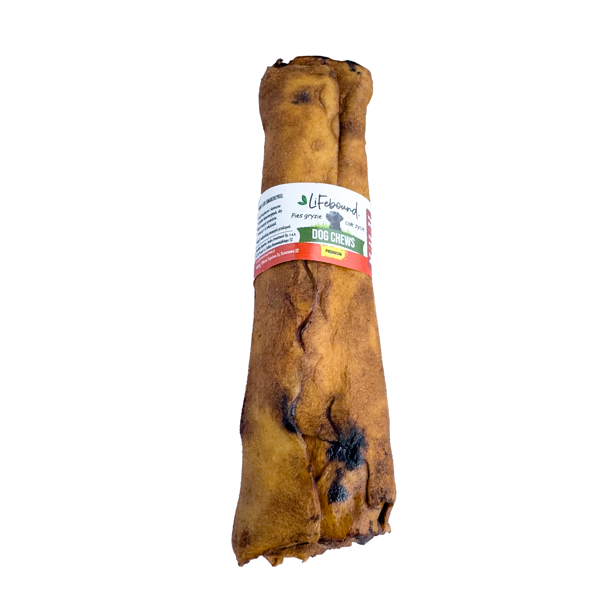 Lifebound - Hueso Masticable Natural Para Perros De Cuero De Ternera En Forma De Hueso Sabor Tocino - 10 Piezas - XXL