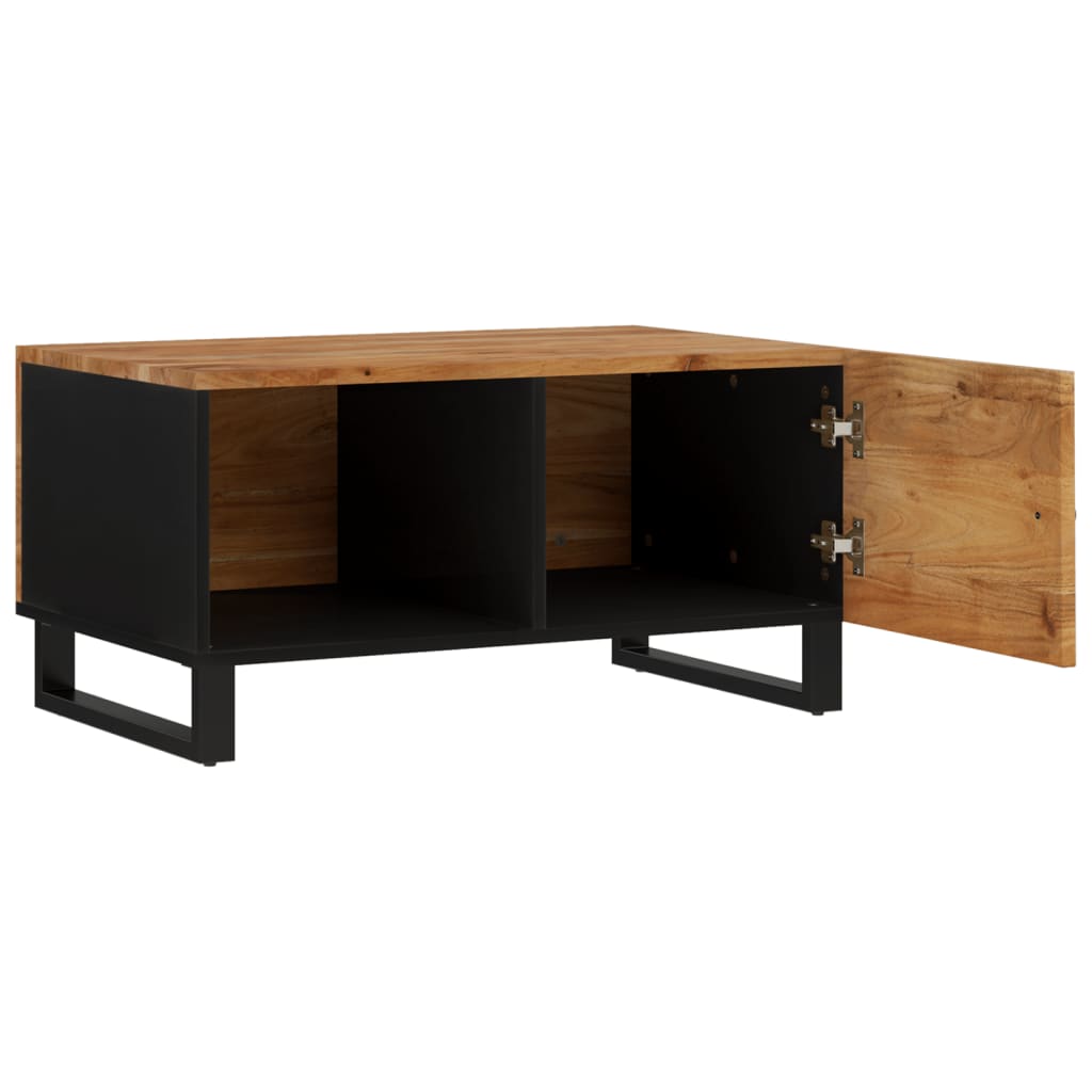 Mesa De Centro Madera Maciza Acacia Y Contrachapada 80x50x40 Cm_4