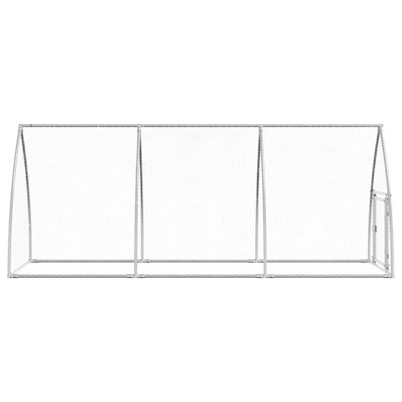 Vidaxl Jaula Para Gallinas Acero Galvanizado Plateado 300x105x120 Cm_5