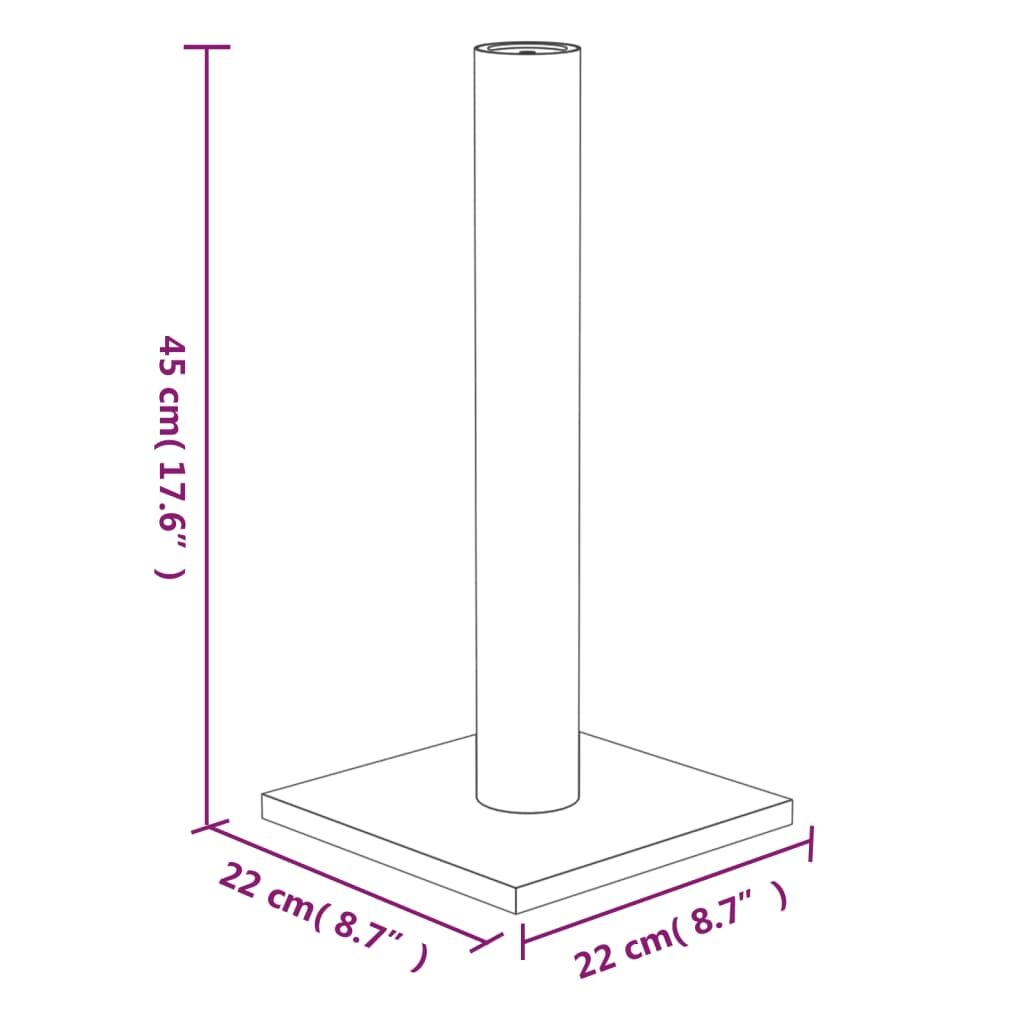 Vidaxl Poste Rascador Para Gatos Gris Claro 22x22x45 Cm_4