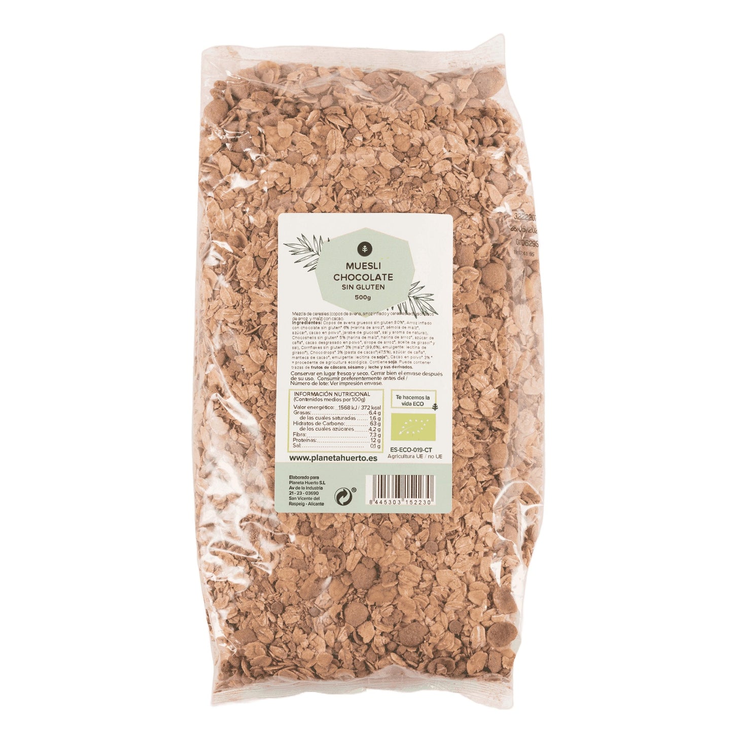 Muesli Sin Gluten chocolate ECO Planeta Huerto 500 g