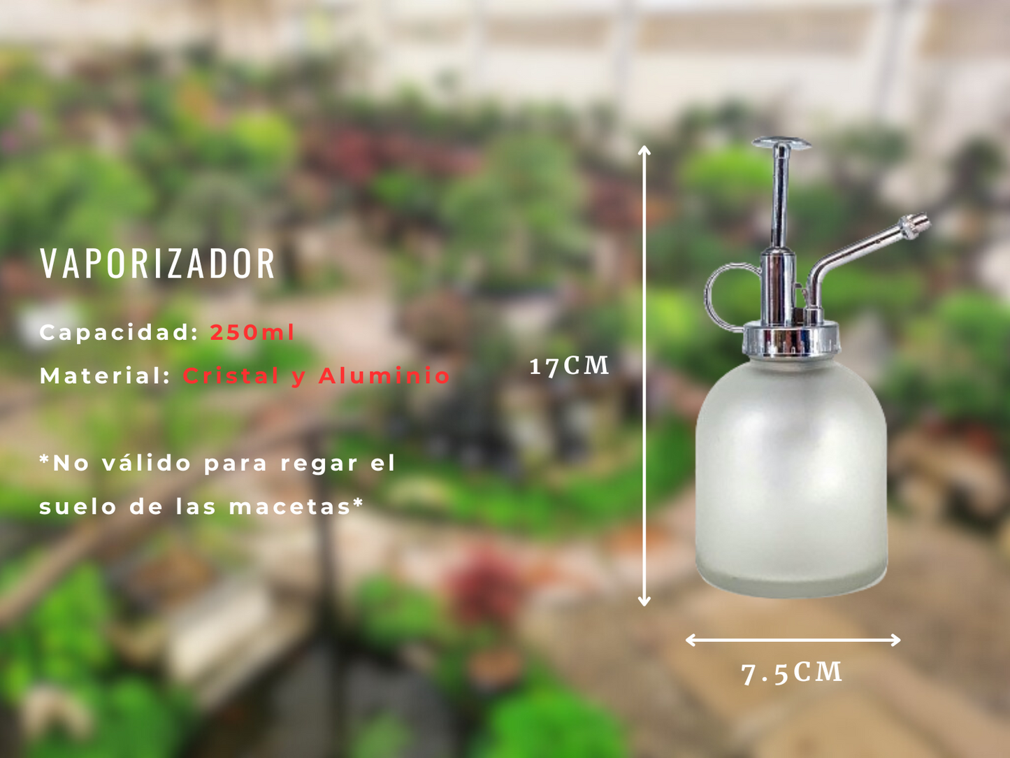 Vaporizador De Cristal Para Bonsái 250 Mm_5