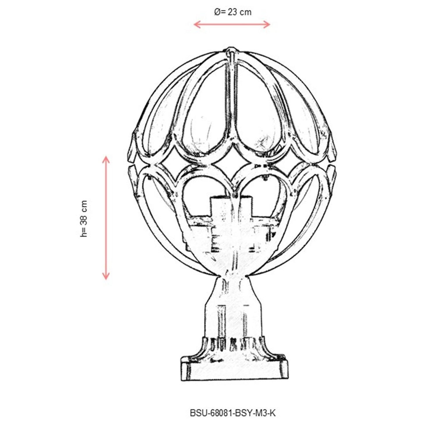 Aplique De Suelo Para Exterior, Abs , Negro, 23x23x38, Casquillo E 27 Max 60 W_2