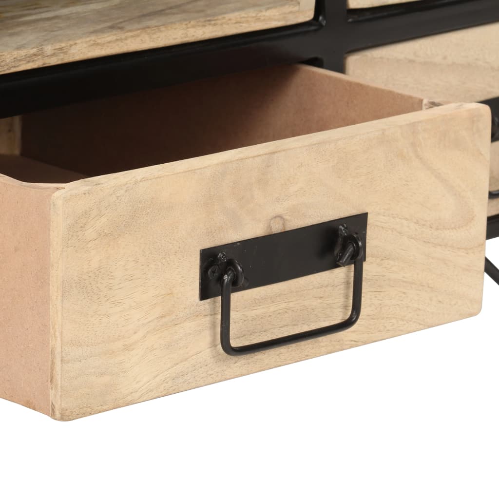 Mesa De Centro Madera Maciza De Mango 100x50x40 Cm_4