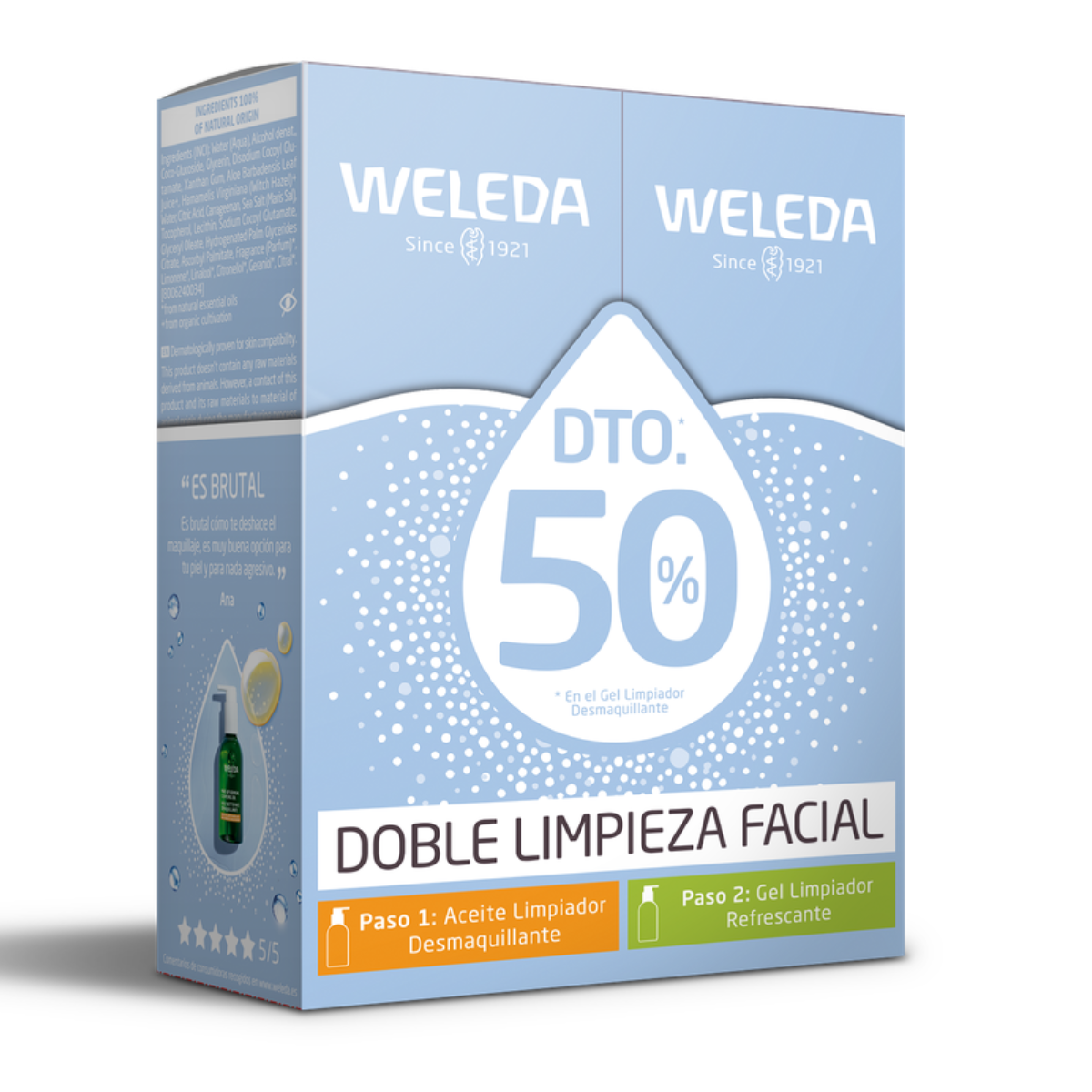 Pack Oferta Limpieza Facial Weleda Aceite+Gel 150ml/ud