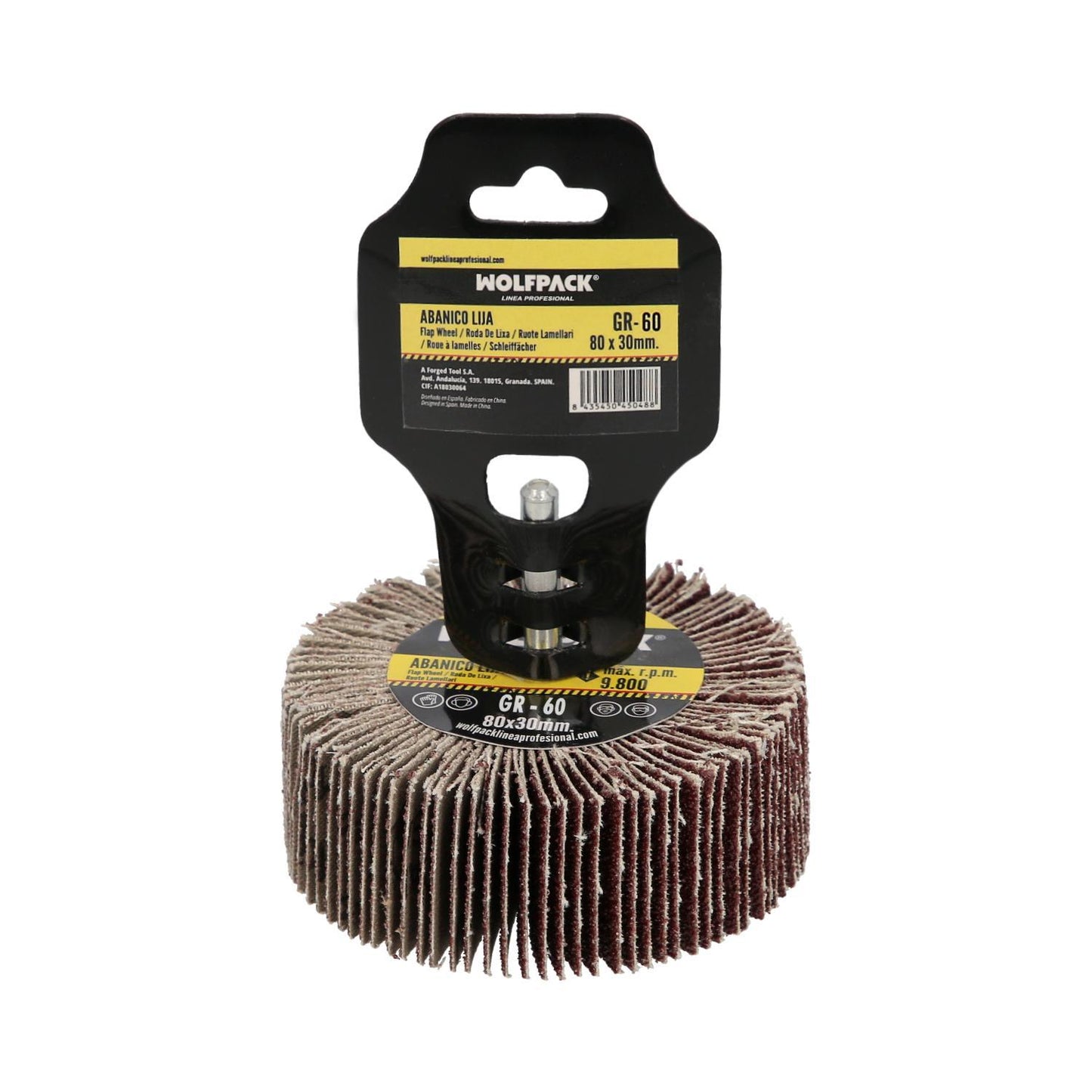 Abanico Lija Grano 60 Medida Ø 80 X 30 Mm. Disco Abrasivo Laminas, Ruedas Mil Hojas, Ruedas Abrasivas,lijado,desbaste,pulir
