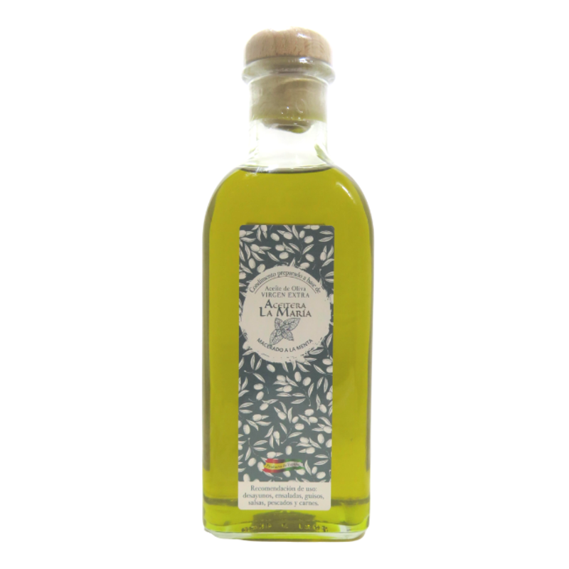Aceite De Oliva Virgen Extra Macerado A La Menta 50 Cl Con Vertedor