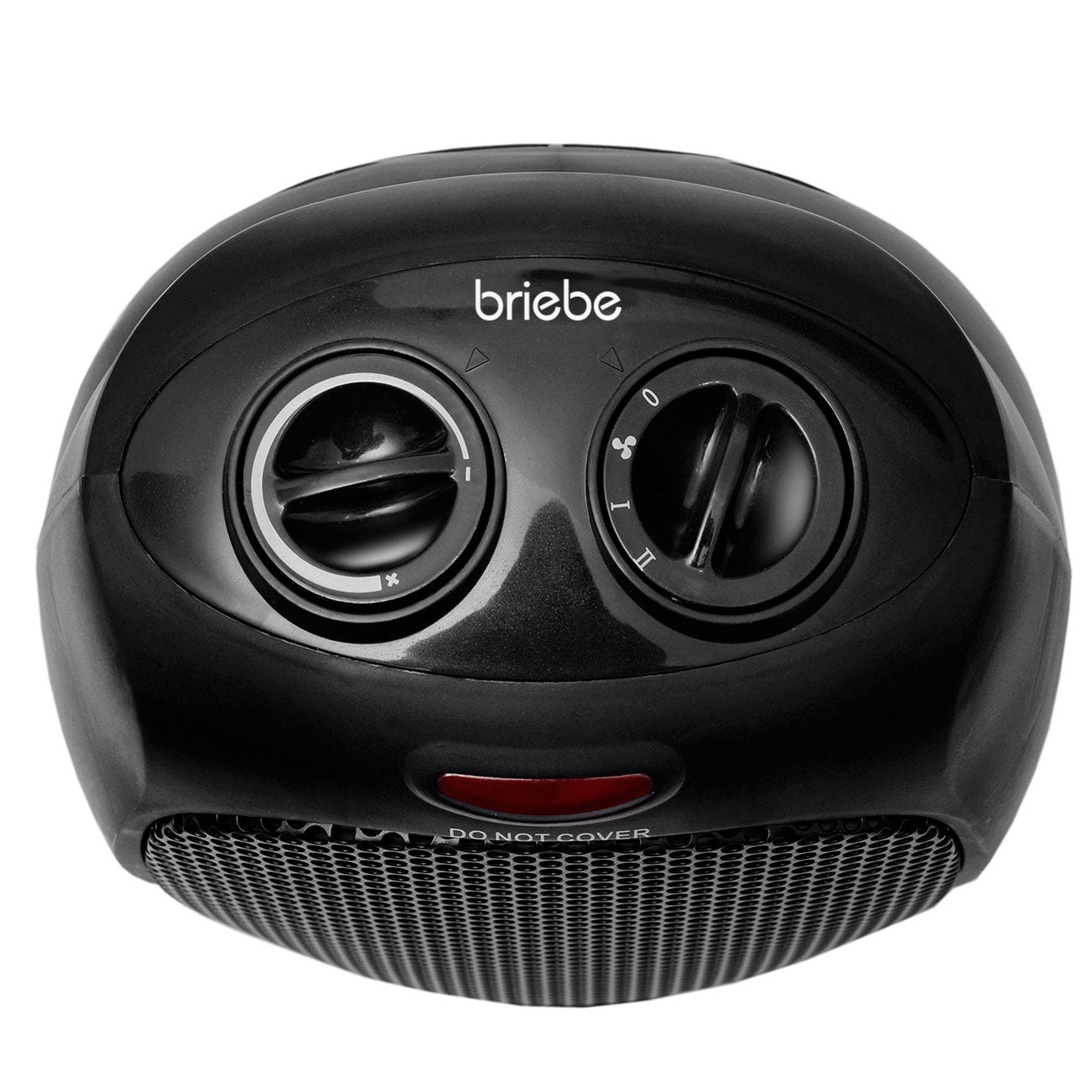 Calefactor Cerámico Portátil Ptc, Termostato Regulable, 2 Niveles Potencia, Función Ventilador, Briebe, Ht1128, Negro