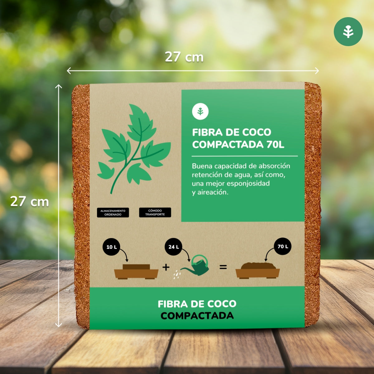 Pack 3x Sustrato Fibra de Coco Planeta Huerto 70 Litros