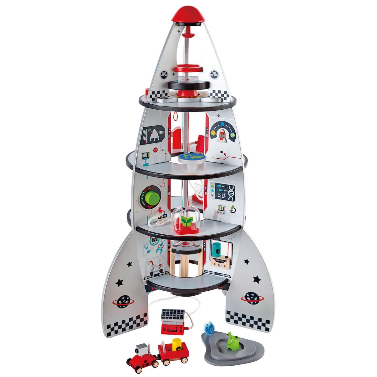 Juego Construction Four-stage Rocket Ship Hape_5