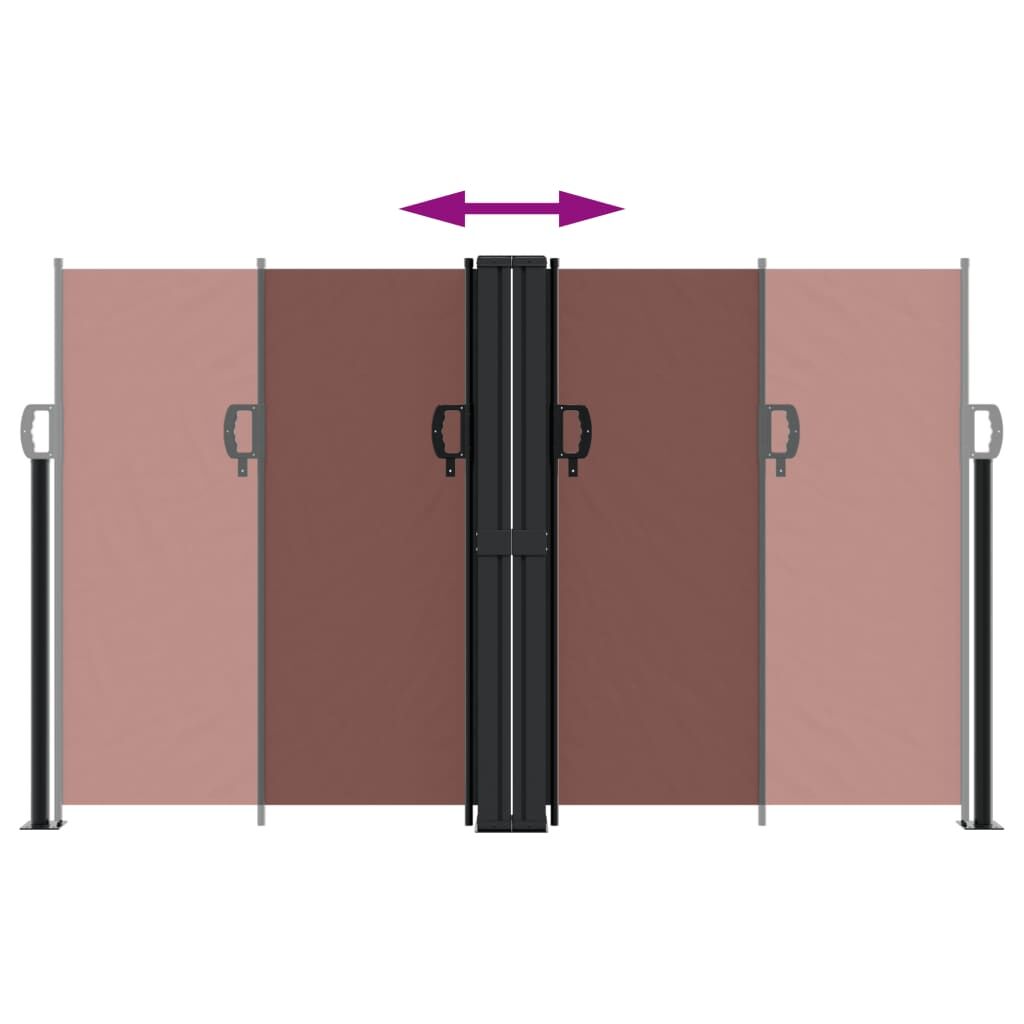 Vidaxl Toldo Lateral Retráctil Marrón 140x600 Cm_4