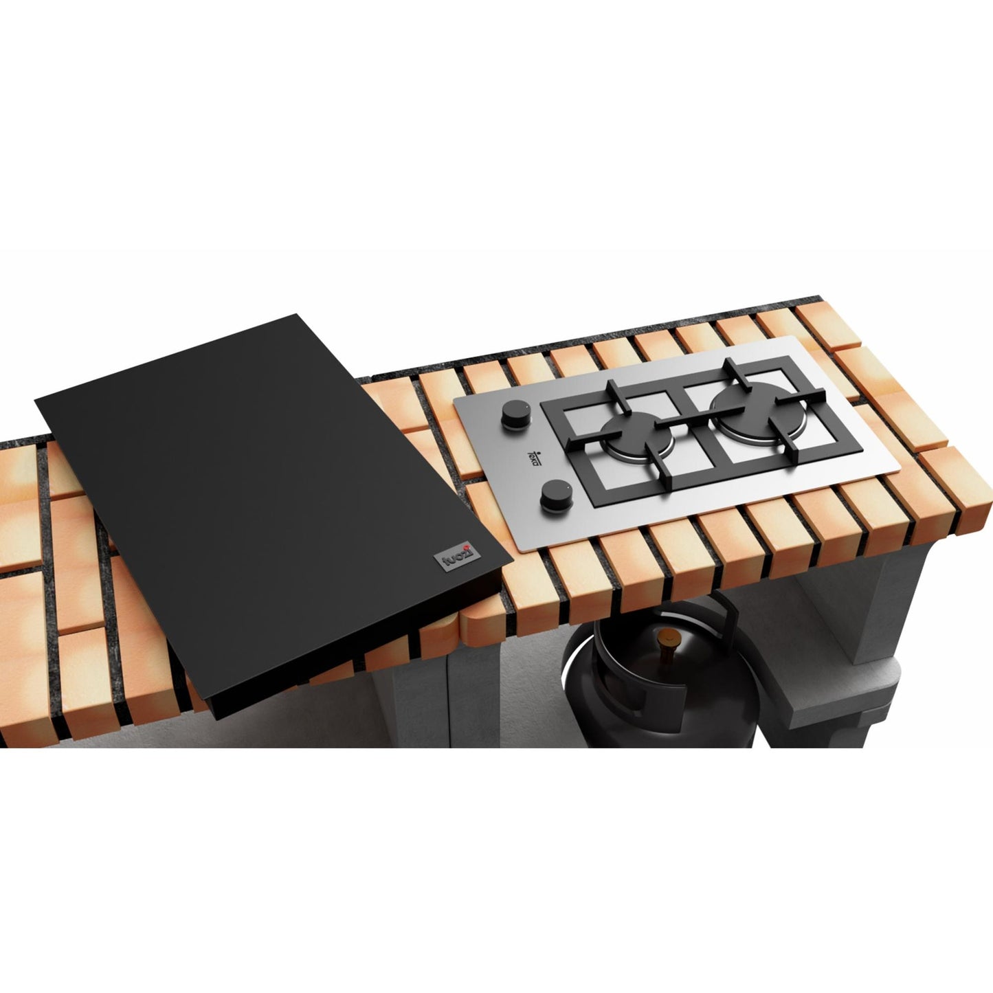 Módulo bancada New Iberia XL con Placa de Gas Movelar