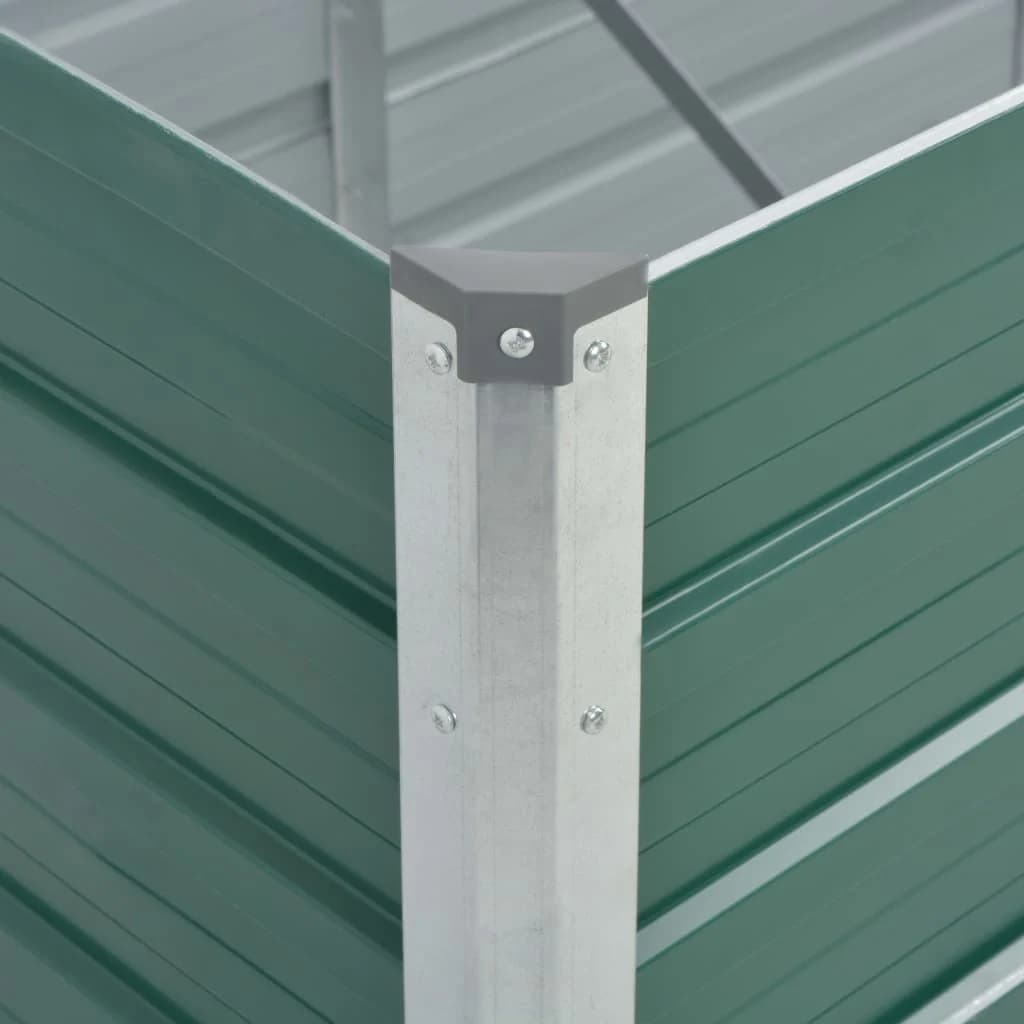 Arriate De Jardín De Acero Galvanizado Verde 240x80x45 Cm_5