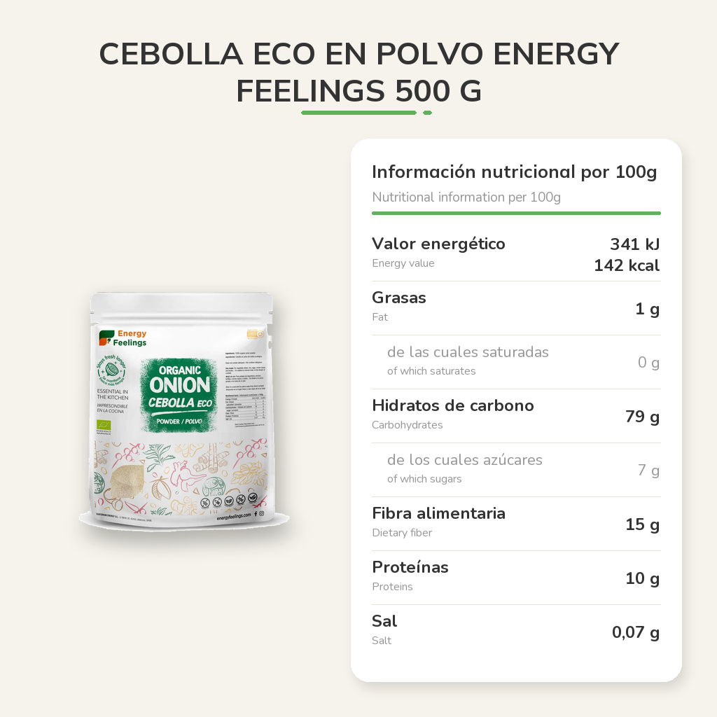 Información nutricional