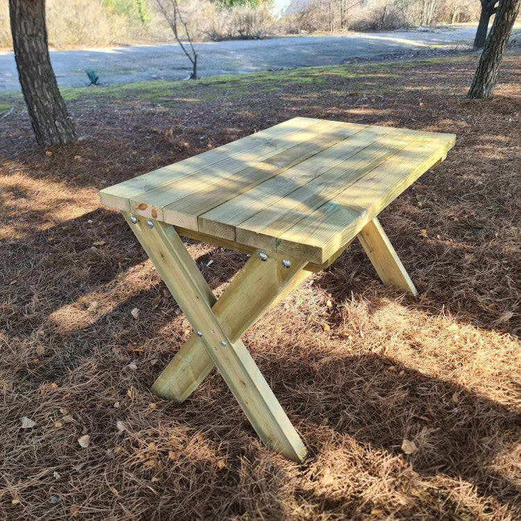 Mesa De Madera Exterior Masgames Xerta 120 Cm Madera Sin Pintar._5