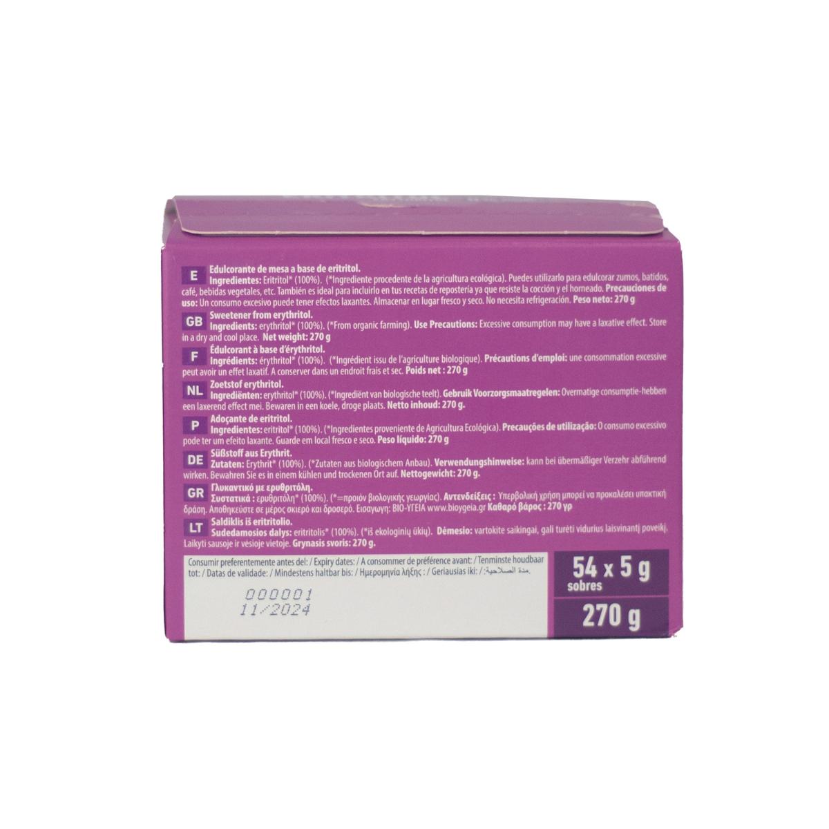 Eritritol Bio NaturGreen 54 Sticks monodósis de 5 gr