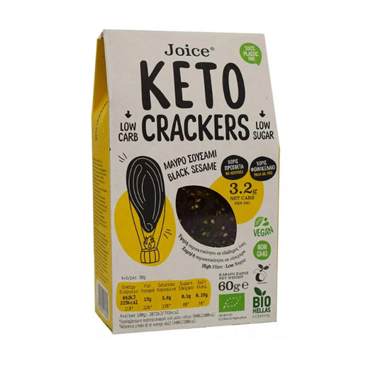 Keto crackers sésamo negro 60 g