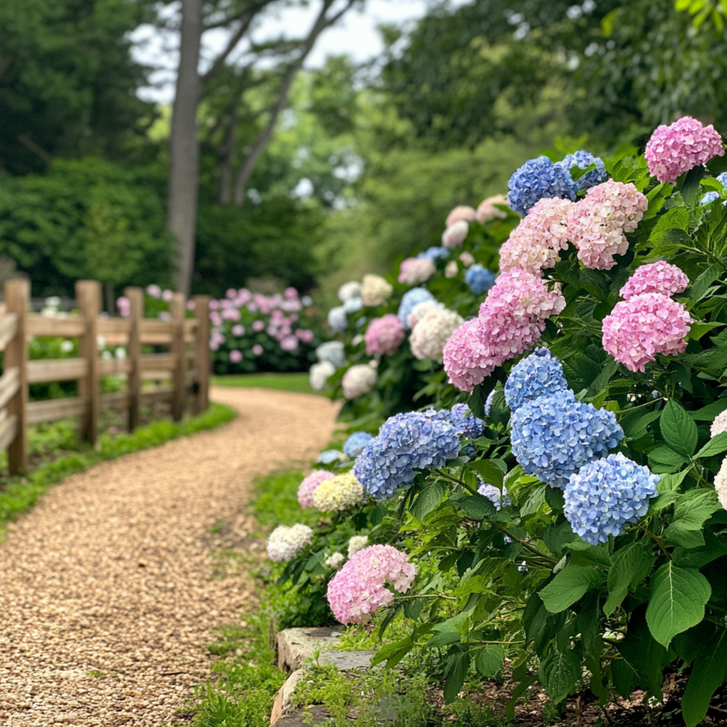 Hortensia - 6 Pzs - Hydrangea Macrophylla - Altura 25-40cm - ⌀105cm