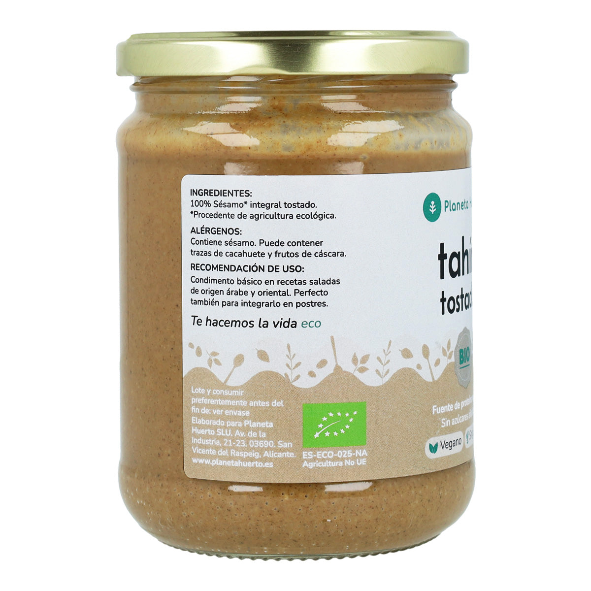 Tahin sésamo tostado ECO Planeta Huerto 350 g