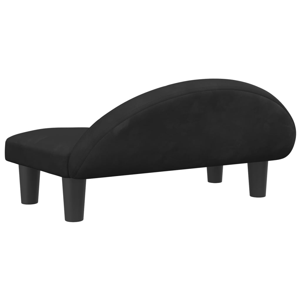Cama Para Perros De Terciopelo Negra 70x52x30 Cm / Vetonek_5