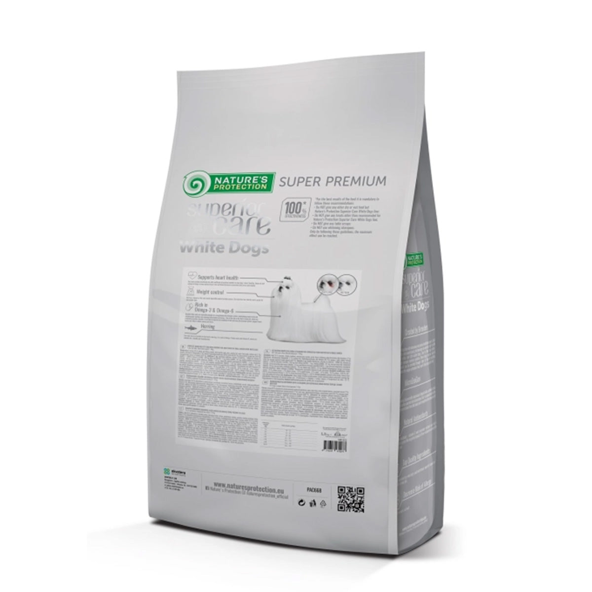 Nature's Protection White Dog Pienso grain free Arenque adulto razas pequeñas 1,5 Kg